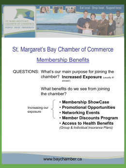 Membership Benefits - St. Margaret`s Bay Chamber of Commerce