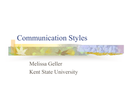Communication Styles - Kent State University
