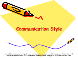 Communication Style