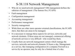 Network Management summary