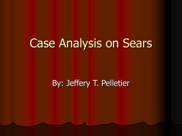 Case study of Sears