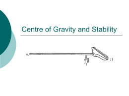 Centre of Mass and Stability