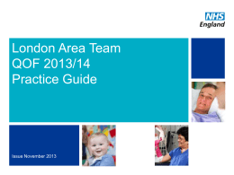 QOF Practice Guide 2013/14