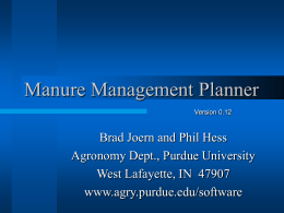Manure Management Planner