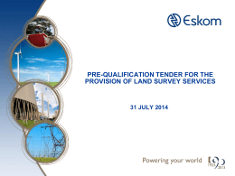 Supplier Quality Requirements Land Survey Service