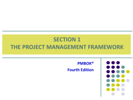 01 - PMBOK - Chapter 1 - Institute of Management Studies