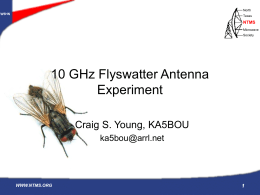The 10 GHz Flyswatter experiment - Craig Young-KA5BOU