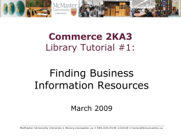 Finding Business Information Resources