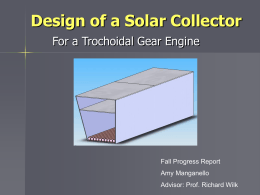 Design of a Solar Collector