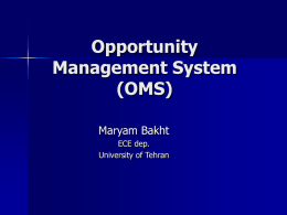 Opportunity Management System (OMS)