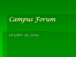 Campus Forum - Northern Michigan University