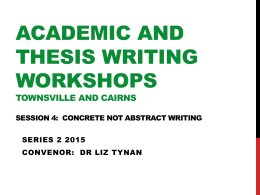 Academic Writing Workshop Series 2 2015_Seminar 4