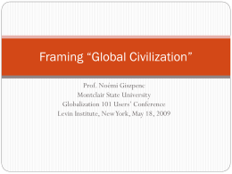 Framing “Global Civilization”