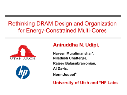 Rethinking DRAM Design and Organization for Energy