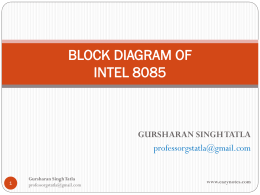 block diagram of intel 8085 gursharan singh tatla