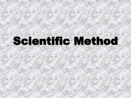 Scientific Method and Graphing