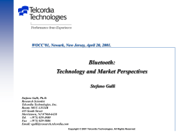 Bluetooth: Technology and Market Perspectives