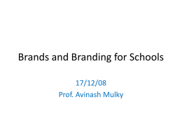 Brands and Branding - School of Educators
