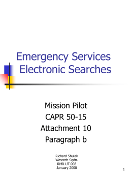 Emergency Services Electronic Searches - 7