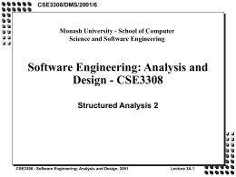 Software Engineering: Analysis and Design