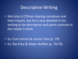 Descriptive Writing - District 196 e