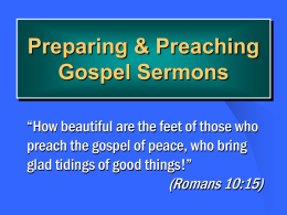 Preparing Gospel Sermons
