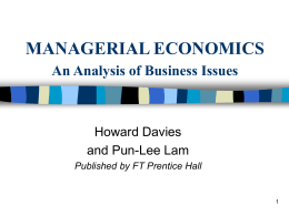 Economics and Business Strategy