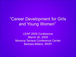 Career Development for Girls and Young Women