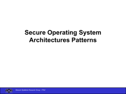 A Pattern Language for Secure Operating System Architectures
