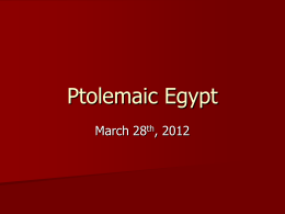 The Ptolemies - Nipissing University Word