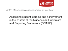 Responsive assessment in context: 4020EBL