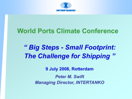 Big Steps - Small Footprint:The Challenge for Shipping