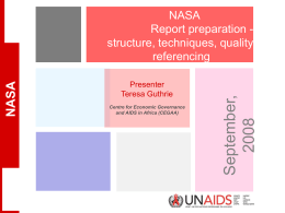 NASA Report Structure