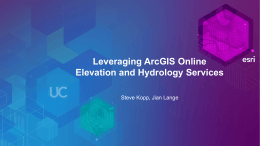 Using Elevation Analysis services in ArcGIS for Desktop