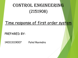 Time response of first order system