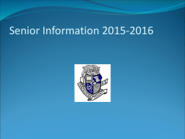 TCHS Senior Information 2010-2011