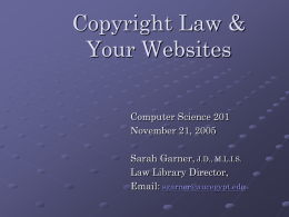 Copyrights and your website