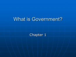 Chapter 1 U.S. Government