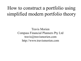 How to construct a portfolio using simplified modern portfolio theory