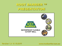 Root Barrier Installation Presentation