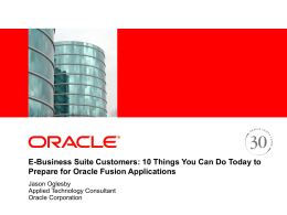 EBS: 10 Things You Can Do Today to Prepare for Oracle Fusion
