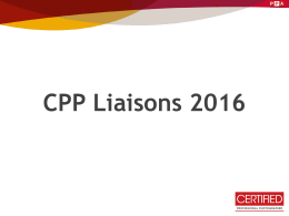 CPP Liaison PowerPoint (Updated 0416)