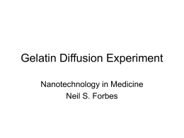 Gelatin Diffusion Experiment