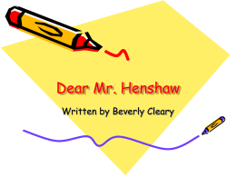 Dear Mr. Henshaw - readingrocks5thgrade