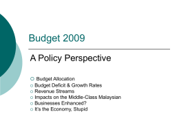 Budget 2009: Impact on Malaysians