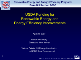 Energy Incentives from USDA