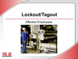 Lockout Tagout—Affected Employees