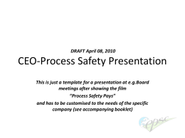 Process Safety Presentation - EPSC