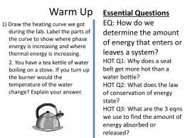 Energy Bar Charts: Worksheet 1