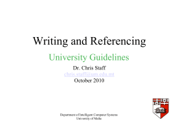University Guidelines